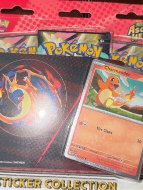 Pokemon Charmander Sticker Collection - Orange, Red, Yellow